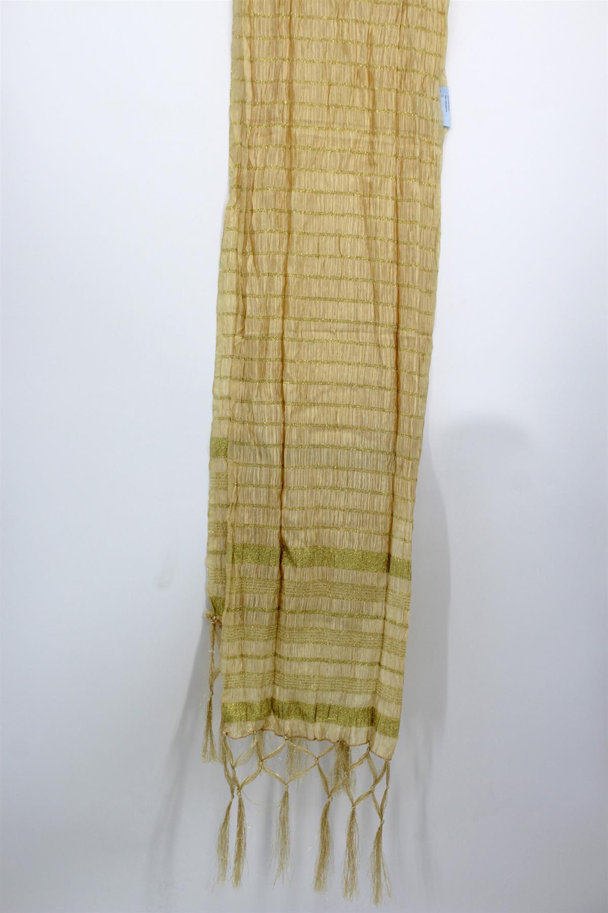 Men's Silk Crush Dupatta - Stole Chunni For Sherwani - Non Stretch size 26 x 250 cm - Stretched size 44 x 250 cm