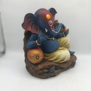Ganesh Ganesha Ganpati Ganapati Hindu God Hindu God Ganesh fiber idol Multi Color