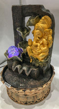 Load image into Gallery viewer, Ganesh Water Fountain Ganesha Zen Meditation Indoor Waterfall  Rolling Ball