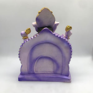 Ganesh Ganesha Ganpati Ganapati Hindu God Ganesh fiber idol Light Purple