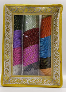 3 Roll Bangle Bracelet Cover Bag INDIAN Chudi Kangan Watch Travel Cases Storage