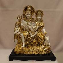 Load image into Gallery viewer, God Shiva,siva,Shankar,Mahadev,Sambhu, Bholenath, Shiv Family idolWhite-Gold
