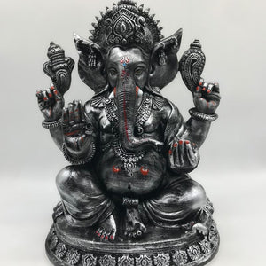 Ganesh Ganesha Ganpati Ganapati Hindu God Hindu God Ganesh fiber idol Silver