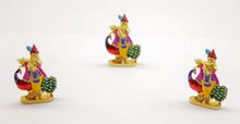 Load image into Gallery viewer, LORD MORNI KRISHNA GOLD &amp; YELLOW COLOR CAR DASH BOARD SMALL STATUE HINDU METAL