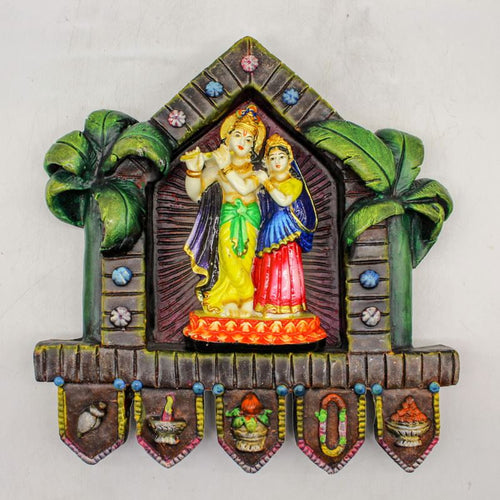 Radha Krishna Wall Frame Kanha Radha Wall Frame Hanging Home Decore Multi color
