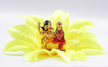 Load image into Gallery viewer, LORD SHANKAR FAMILY GOLD COLOR SHANKAR CAR DASH BOARD SMALL STATUE HINDU METAL