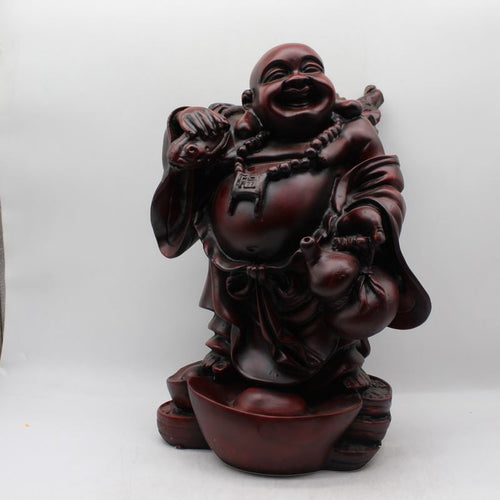 Lucky Laughing Buddha,statue,Happy sitting,showpeace,luckey man,Happy man Maroon