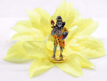 Load image into Gallery viewer, LORD SHANKAR YELLOW&amp;GREY COLOR SHANKAR CAR DASH BOARD SMALL STATUE HINDU METAL