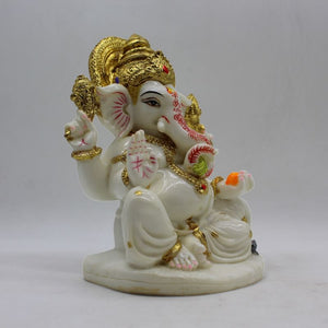 Indian Lord Ganesha Statue for Home & office decor, temple, diwali Pooja,Sitting statue of lord Ganesha