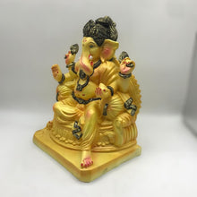 Load image into Gallery viewer, Ganesha Ganesh Ganpati Hindu Elephant God Diwali Pooja Ganpati fiber idol Yellow
