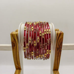 Indian Glass Bangles Set Of 12-Stone Work Women Girl Wedding Special Bangles