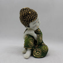 Load image into Gallery viewer, Buddha Sitting Medium,showpiece, Buddha, Baby buddha God Gift Green