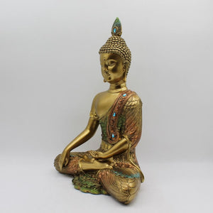 Buddha Sitting Medium,Buddha, showpiece Decorative Statue idolMetal Color