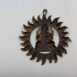 Lord Ganesha Wall Hanging -For Home Decor, Housewarming Gift, Hindu God of Luck..Metal Lord Ganesha Frame Wall Hanging Showpiece