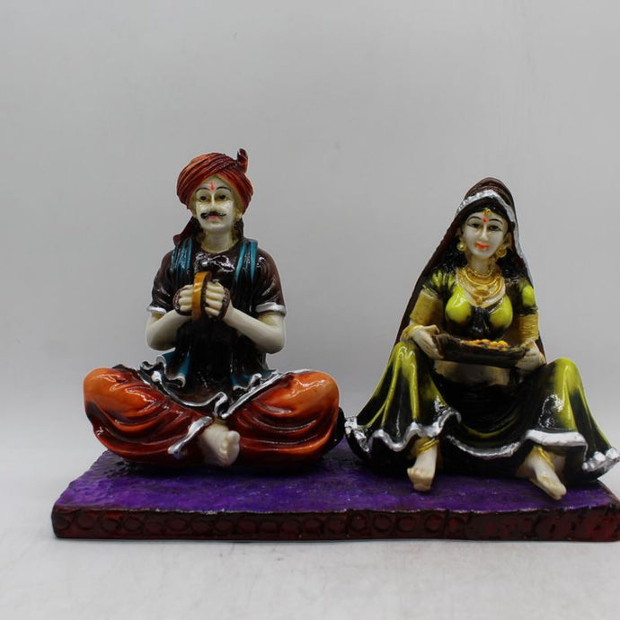 Cultural Rajasthani traditional couple,Indian Rajasthani couple Multi color