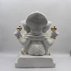 Ganesh Ganesha Ganpati Ganapati Hindu God Hindu God Ganesh fiber idolWhite