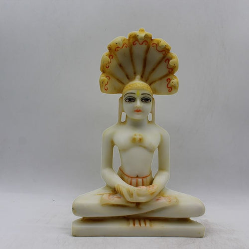 Hindu Jain God Pasvanath,Paswanath idol murti White