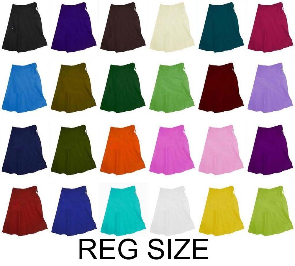 Women's Cotton Indian Readymade Petticoats Inskirt / under skirt Saree Petticoats - Regular Size