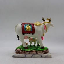 Load image into Gallery viewer, Kamdhenu Cow Gau Mata,Nandi cow Statue Kamdhenu Hindu God For Home Decor White