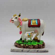 Load image into Gallery viewer, Kamdhenu Cow Gau Mata,Nandi cow Statue Kamdhenu Hindu God For Home Decor White