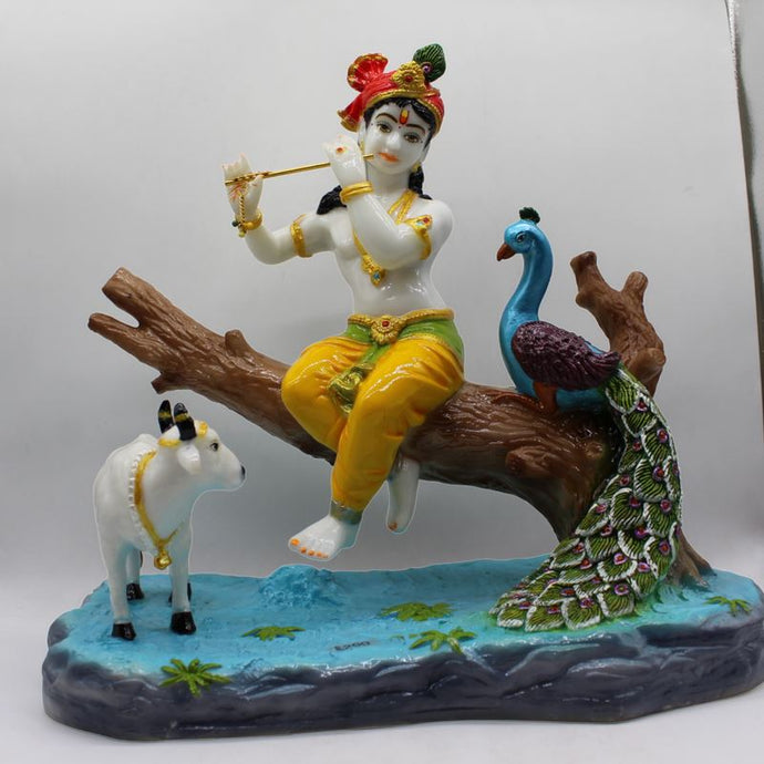 Indian Fiber Lord Krishna Statue for Home & office decor, temple, diwali Pooja