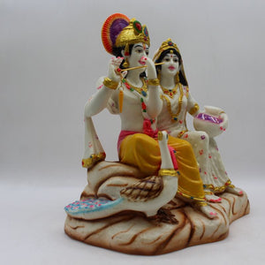 Indian Fiber Lord Radha Krishna Statue for Home & office decor, temple, diwali Pooja