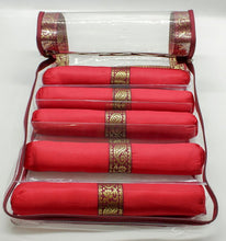 Load image into Gallery viewer, 5 Roll Bangle Bracelet Cover Bag INDIAN Chudi Kangan Watch Travel Cases Storage