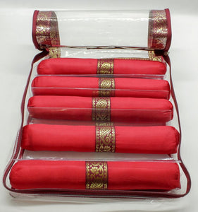 5 Roll Bangle Bracelet Cover Bag INDIAN Chudi Kangan Watch Travel Cases Storage
