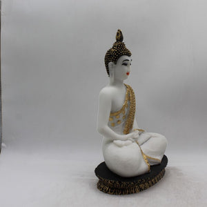 Buddha Sitting Medium,showpiece Decorative Statue Figurine God GiftWhite