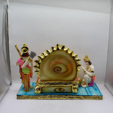 Load image into Gallery viewer, Ram Darbar Ram Sita Lakshman Hanuman Fiber Idol Multi Color