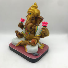 Load image into Gallery viewer, Ganesh Ganesha Ganpati Ganapati Hindu God Ganesh fiber idol Brown White