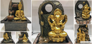 Ganesh Water Fountain Ganesha Zen Meditation Indoor Waterfall