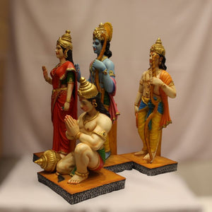 Ram Darbar, Ram Family, Ram,Sita,Laxman,Lakshman,Hanuman idol, statueMulti color