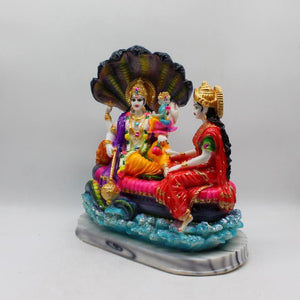 Lakshmi & vishnu, vishnu-laxmi Statue, vishnu laxmi idol Multi Colour