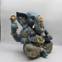 Load image into Gallery viewer, Ganesh Ganesha Ganpati Ganapati Hindu God Hindu God Ganesh fiber idolGrey
