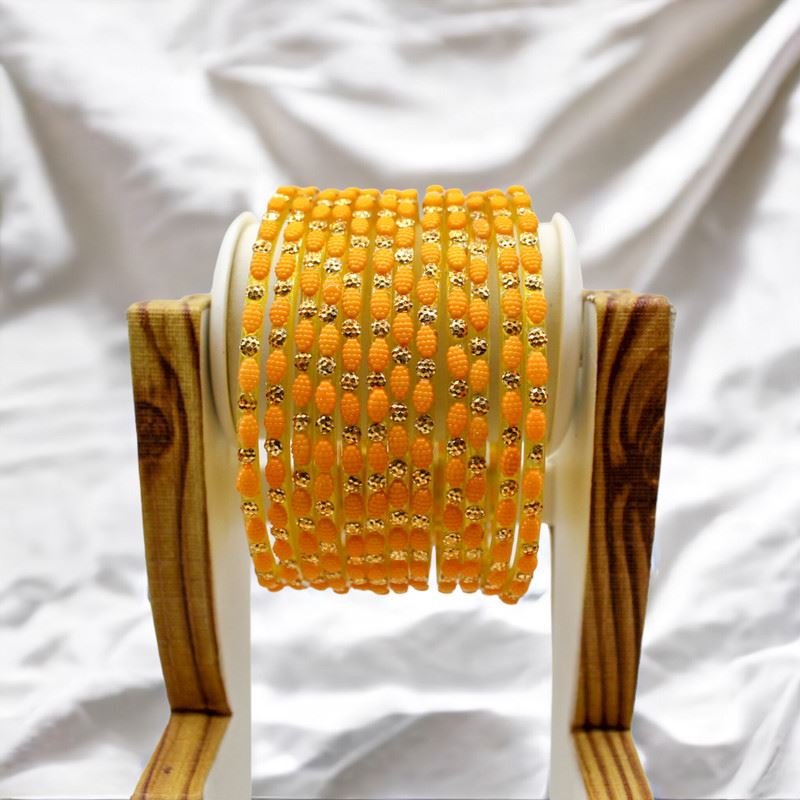 Indian Glass Bangles – Raised Dot Pattern, Set of 12