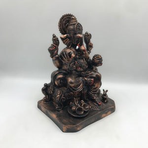 Ganesh Ganesha Ganpati Ganapati Hindu God Hindu God Ganesh fiber idol Copper Black