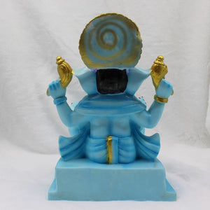 Ganesh Ganesha Ganpati Ganapati Hindu God Hindu God Ganesh fiber idol Blue