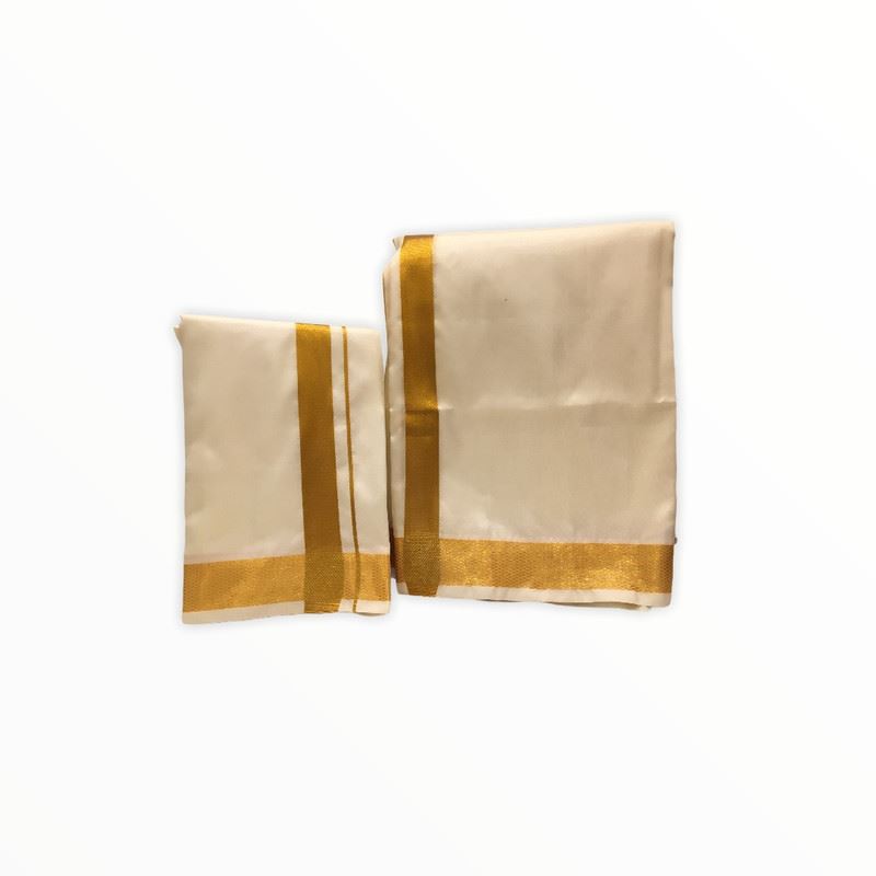 Men's Traditional Veshti / Dhoti / Vasti with Angavastram