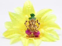 Load image into Gallery viewer, LORD GANESHA  FECT MULTI  COLOR CAR DASH BOARD SMALL STATUE HINDU METAL