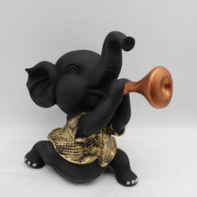 Load image into Gallery viewer, Ganesh Ganesha Ganpati Ganapati Hindu God Hindu God Ganesh fiber idolBlack
