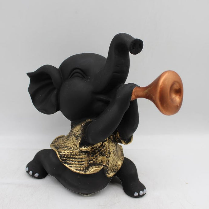 Ganesh Ganesha Ganpati Ganapati Hindu God Hindu God Ganesh fiber idolBlack