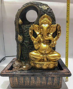 Ganesh Water Fountain Ganesha Zen Meditation Indoor Waterfall