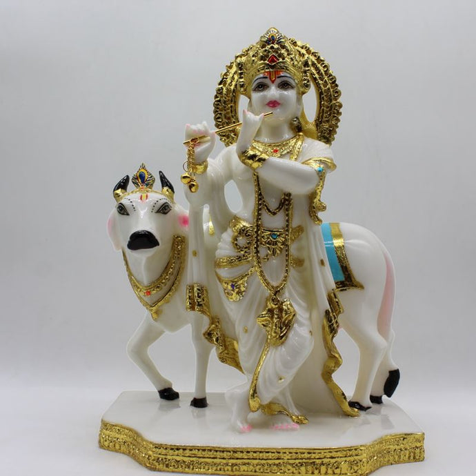 Indian Fiber Lord Krishna Statue for Home & office decor, temple, diwali Pooja
