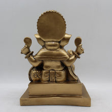 Load image into Gallery viewer, Ganesh Ganesha Ganpati Ganapati Hindu God Hindu God Ganesh fiber idolGold