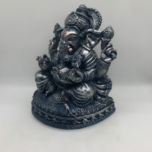Load image into Gallery viewer, Ganesh Ganesha Ganpati Ganapati Hindu God Hindu God Ganesh fiber idol Blue Silver