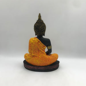 Buddha buddh buddha sitting medium Showpiece Home decore Orange