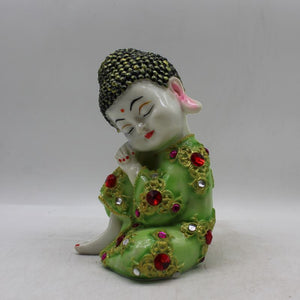 Buddha Sitting Medium,showpiece Decorative Statue Figurine God GiftWhite