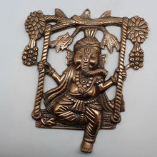 Load image into Gallery viewer, Lord Ganesha Wall Hanging -For Home Decor, Housewarming Gift, Hindu God of Luck..Metal Lord Ganesha Frame Wall Hanging Showpiece
