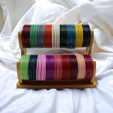 Load image into Gallery viewer, Indian Glass Bangles Bracelet For Women Indian Bangle Set Of 12